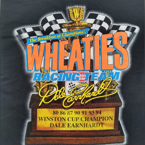 Vintage 90s Dale Earnhardt Wheaties Racing Team Winston Cup Champion T-shirt - Picture 6 of 8